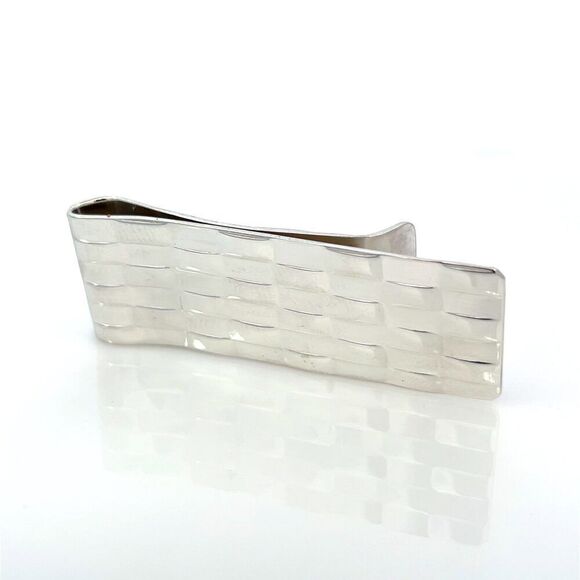 Tiffany & Co Weave Money Clip Sterling Silver 16.6 Grams Estate TIF892 - Picture 5 of 13